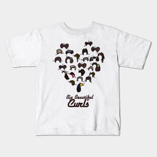 "Big Beautiful Curls" - <3 Natural Hair Kids T-Shirt